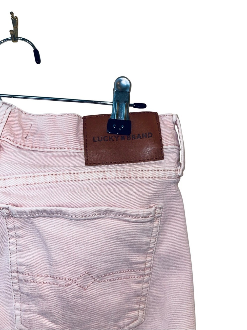 Lucky Brand Women’s Pink Mid-Rise Sweet Straight Jeans Pink Blush Denim 0/25 R - Picture 6 of 7